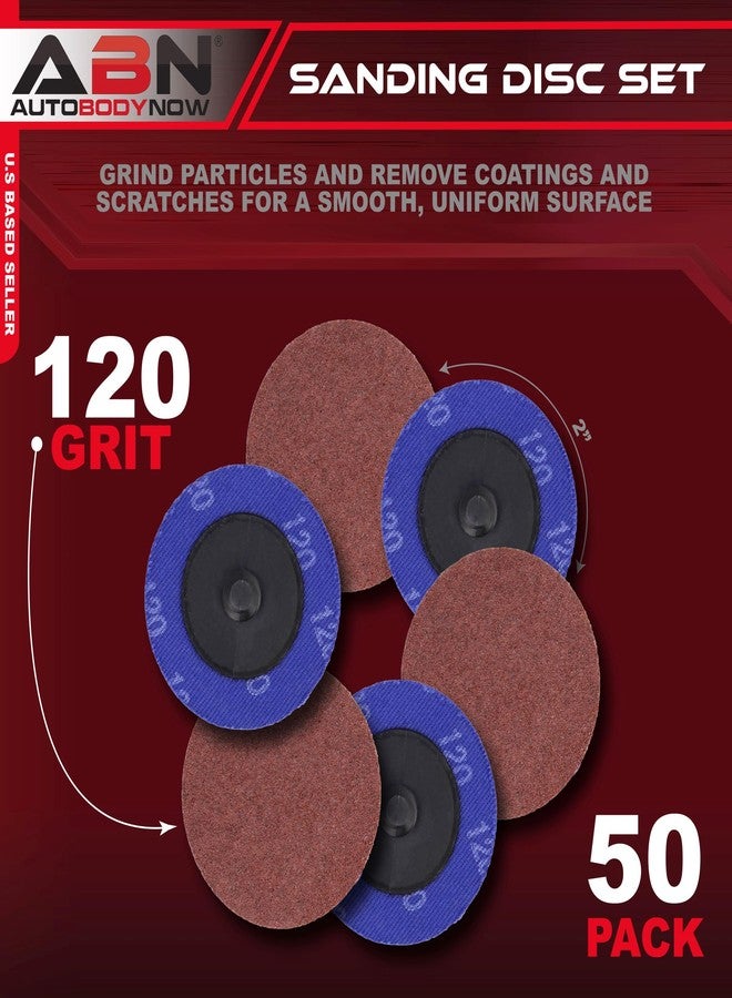 ABN Aluminum Oxide Sandpaper Disc, 50pk - 2in 120 Grit Sanding Disc Set, Circle Sander Pads Abrasive Round Sandpaper - Image 2