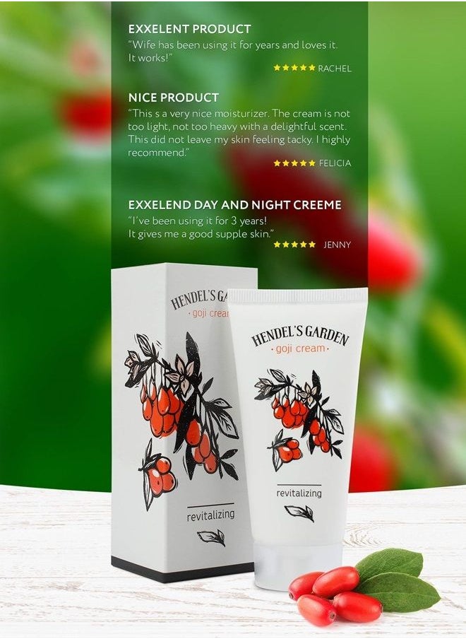 Hendel's Garden - Goji Cream Original 50 ml of Anti-Aging Moisturizer - Anti-Wrinkle Face Cream for Younger Skin – Smoothing and Firming Anti Aging 2 Pack Vitamin C Facial Skincare Lotion - Image 1
