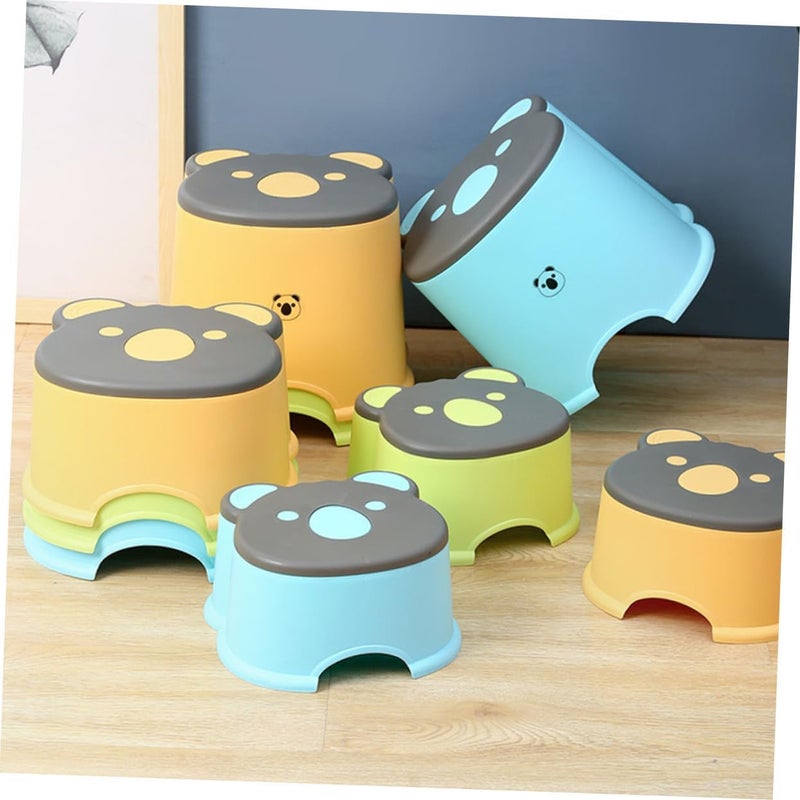 Generic Non-Slip Step Stool Thickened Plastic Footstool for Toilet Training Sink Reach and Bathroom Use Lightweight Safe Stool with Stable Anti-Slip Pads - Image 5