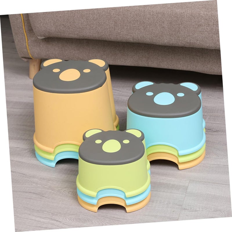 Generic Non-Slip Step Stool Thickened Plastic Footstool for Toilet Training Sink Reach and Bathroom Use Lightweight Safe Stool with Stable Anti-Slip Pads - Image 3
