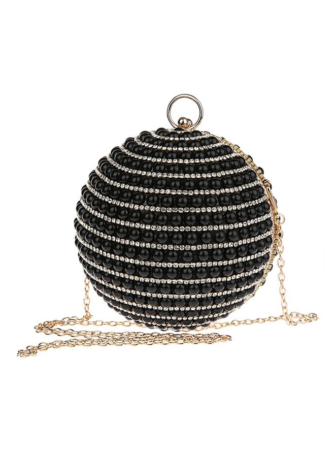 Loquat Womens spherical handbag, Stone detail spherical clutch， Fashion rhinestone shoulder bag, portable wallet, can store keys, lipstick, perfume, suitable for weddings, parties, shopping, dating  - Image 2