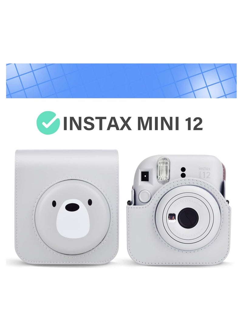 General Fujifilm Instax Mini 12 / Polaroid mini 12 Case, Fujifilm Instax Mini 12 Instant Camera PU Leather Case, Removable Case with Adjustable Shoulder Strap  - Image 5