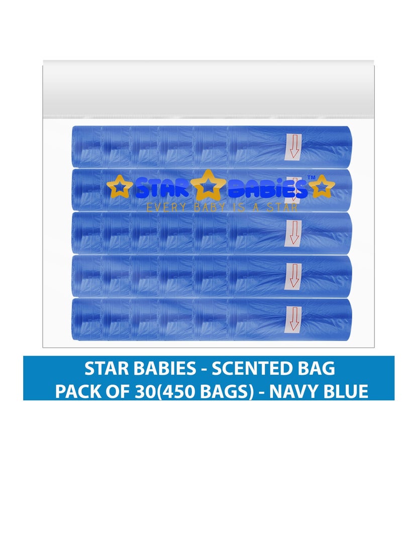 STAR BABiES Star Babies Scented Bag-Pack of 30/450bags - Navy Blue  - Image 2