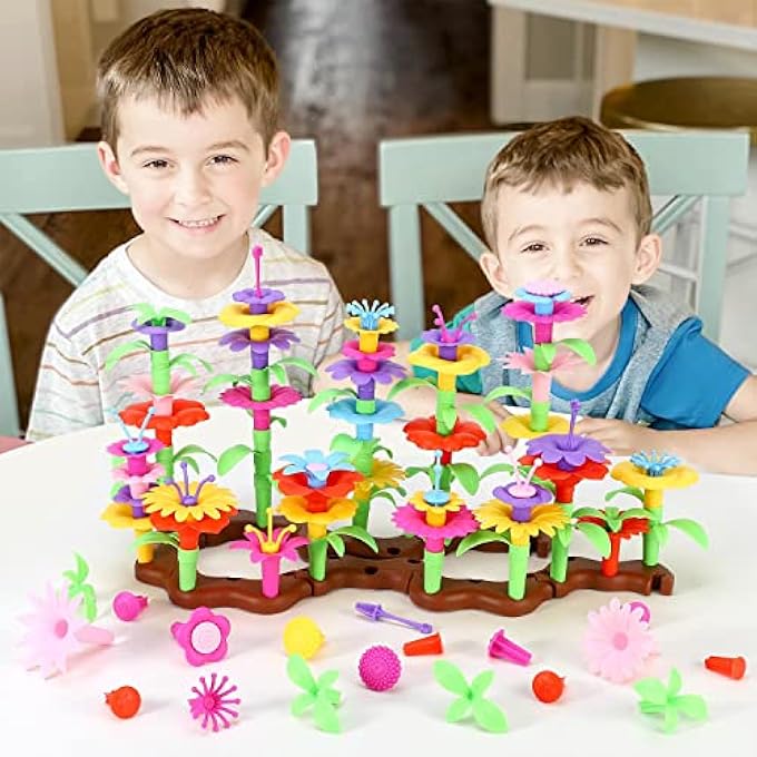 SOKA GARDEN WORLD CREATIVE FLOWERS 108 PCS FLOWER GARDEN BUILDING TOY SET FLORAL ARRANGEMENT BOUQUET BLOCKS DIY ART AND CRAFT KIT INDOOR OUTDOOR FOR CHILDREN KIDS GIRLS BOYS AGES 3 YEAR OLD + - Image 5