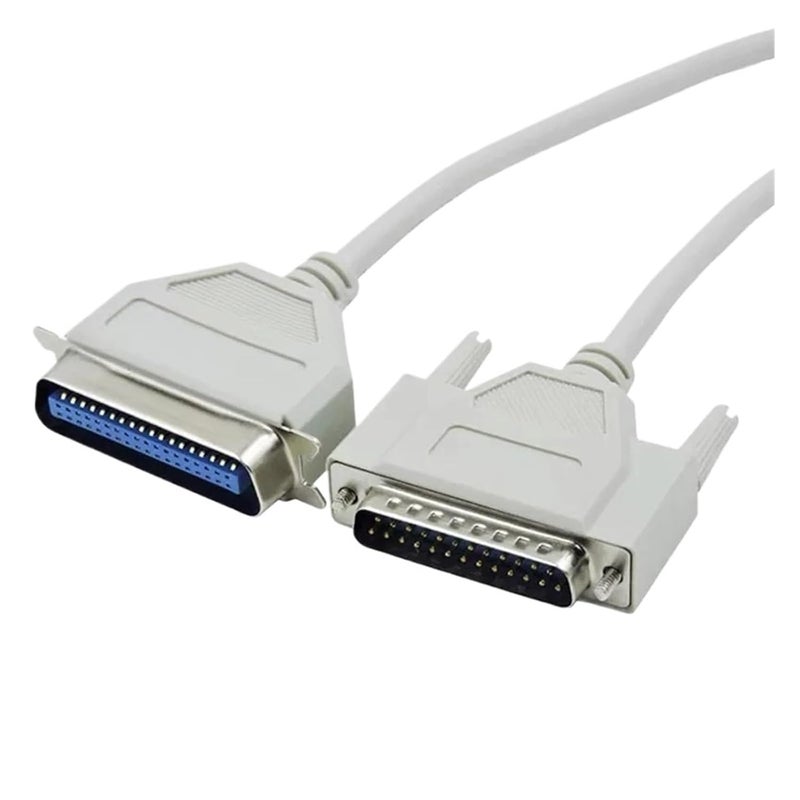 DB25 to CN36 Parallel Printer Data Cable Pure Copper Shield 25/36Pin Gold-Plated Signal Line Male to CN36 Computer Connector(Metal Shell,1.5 Meters) - Image 2