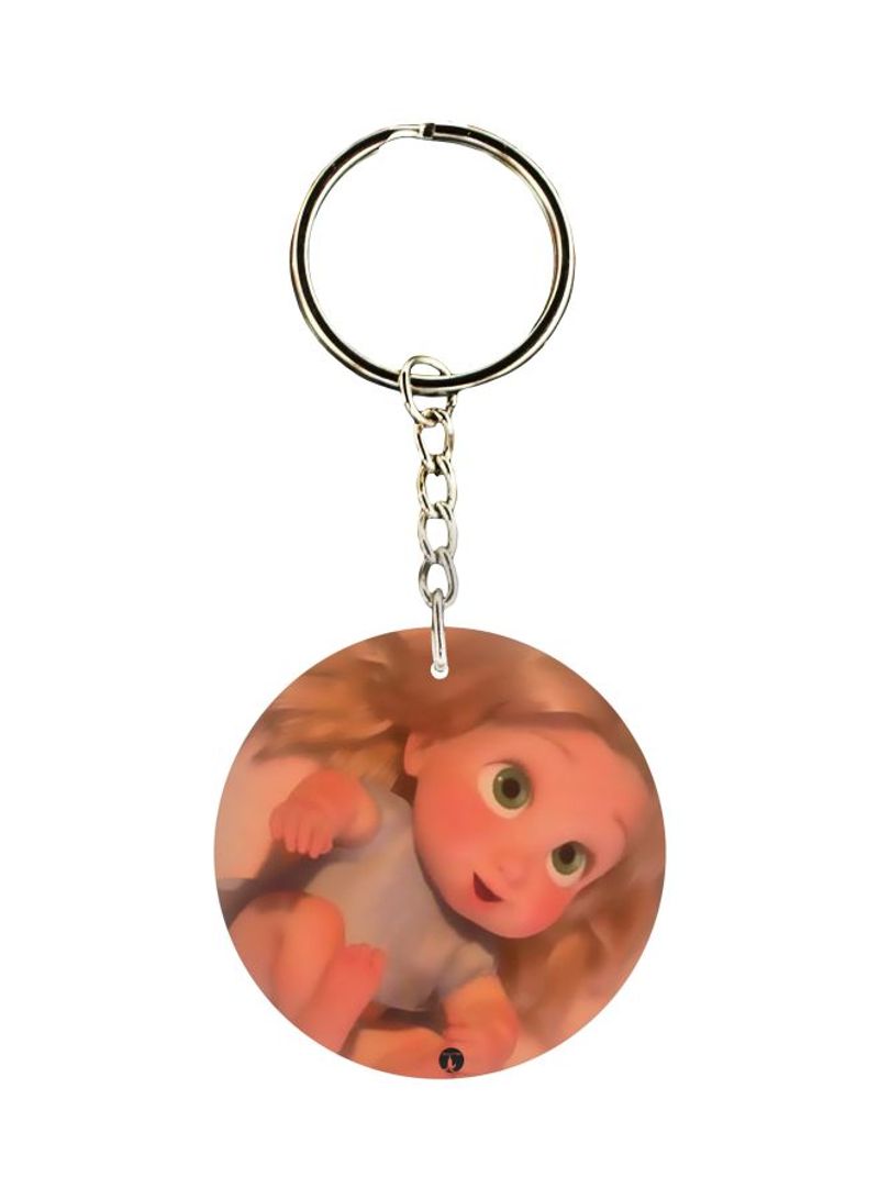 Animated Girl Printed Keychain