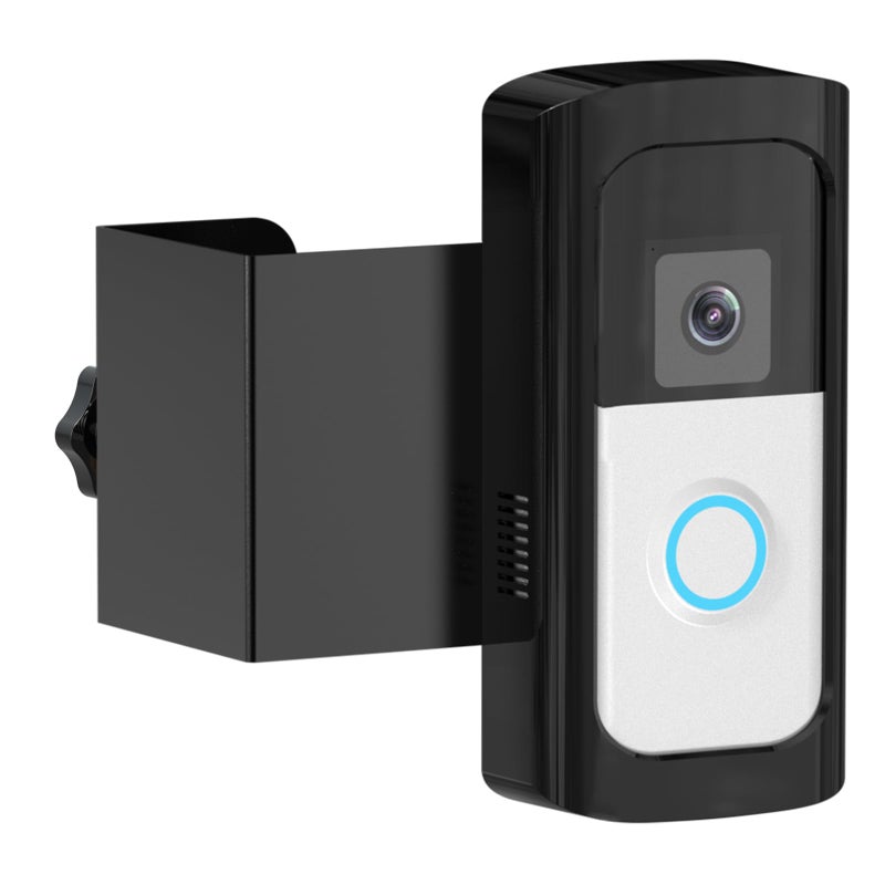 Mamerry Anti-Theft Video Doorbell Camera Mount, Doorbell Bracket No Drilling Compatible with Video Doorbell for Houses, Apartments, Rentals (Black) - Image 1