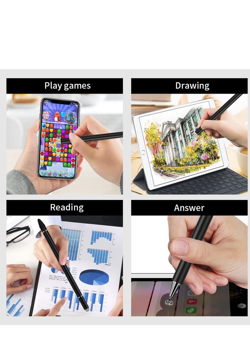 Stylus for iPad, Stylus Magnetic Disc Universal Stylus Pens Touch Screens for Apple/iPhone/iPad pro/Mini/Air/Android/Microsoft/Surface All Capacitive Touch Screens - Black