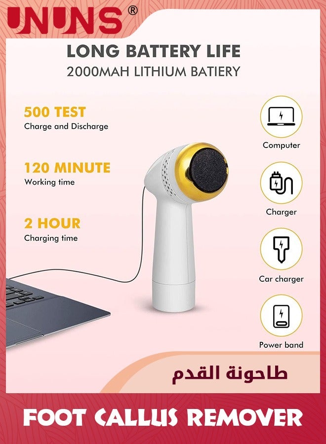 UNUNS Electric Feet Rough Callus Remover,Rechargeable Foot File Hard Skin Remover,Portable Electronic Vacuum Adsorption Foot File,Professional Pedicure Tool For Foot Care Dead Skin Hard Cracked Heels Foot - Image 4