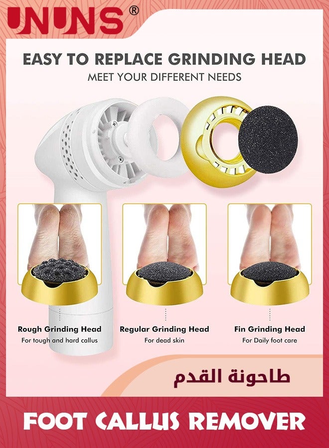 UNUNS Electric Feet Rough Callus Remover,Rechargeable Foot File Hard Skin Remover,Portable Electronic Vacuum Adsorption Foot File,Professional Pedicure Tool For Foot Care Dead Skin Hard Cracked Heels Foot - Image 3