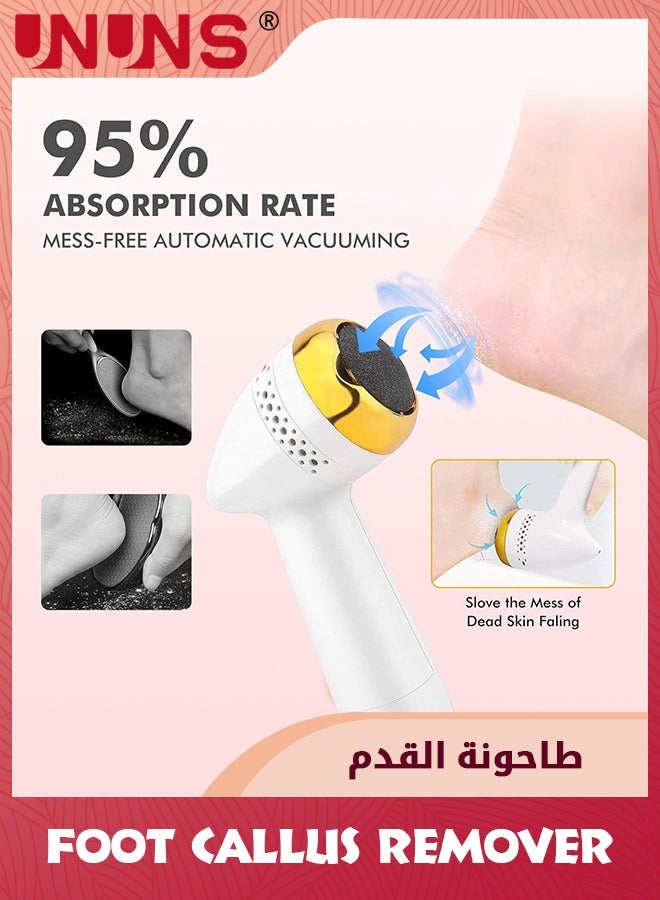 UNUNS Electric Feet Rough Callus Remover,Rechargeable Foot File Hard Skin Remover,Portable Electronic Vacuum Adsorption Foot File,Professional Pedicure Tool For Foot Care Dead Skin Hard Cracked Heels Foot - Image 2