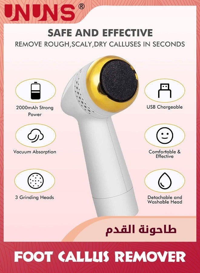 UNUNS Electric Feet Rough Callus Remover,Rechargeable Foot File Hard Skin Remover,Portable Electronic Vacuum Adsorption Foot File,Professional Pedicure Tool For Foot Care Dead Skin Hard Cracked Heels Foot - Image 5