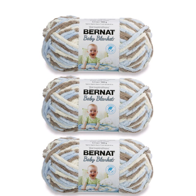 Bernat Baby Blanket Little Cosmos Yarn 3 Pack of 100g35oz Polyester 6 Super Bulky 72 Yards KnittingCrochet - Image 2