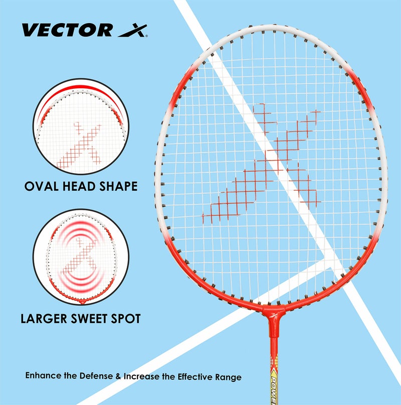 Vector X Lightweight Adult Badminton Racket Set of 2 for Professional Athletes Training and Competition, Playing Outdoor, Backyards, Gym - Image 2