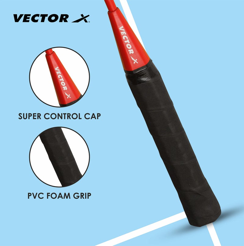 Vector X Lightweight Adult Badminton Racket Set of 2 for Professional Athletes Training and Competition, Playing Outdoor, Backyards, Gym - Image 4