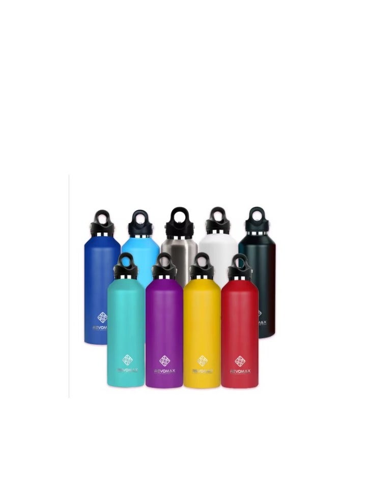 RevoMax - RevoMax Vacuum Insulated Double Wall Water Bottle with Twist Free and No Screw Insulated Flask,Portable Thermo Flask for Cold or Hot Beverages, Lemon Yellow 32oz/ 950ml - Image 1