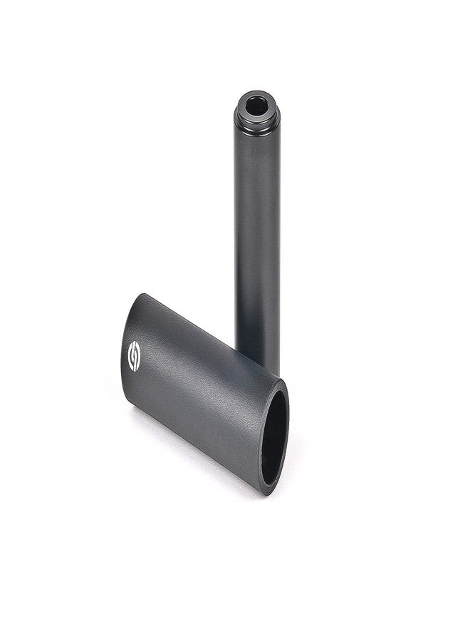 Salt Pegs for BMX, Black, 4.5 inches (115 mm), AM Nylon Pegs, Compatible with 0.5 inch (14 mm) Axle, Includes 3/8" Adapter - Image 2