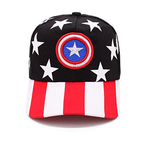 VRITRAZ Polyester Cartoon Character Printed Little Baseball Cap for Kids, Baby Girls & Boys 3-12 Year Captain (Black) - Image 4
