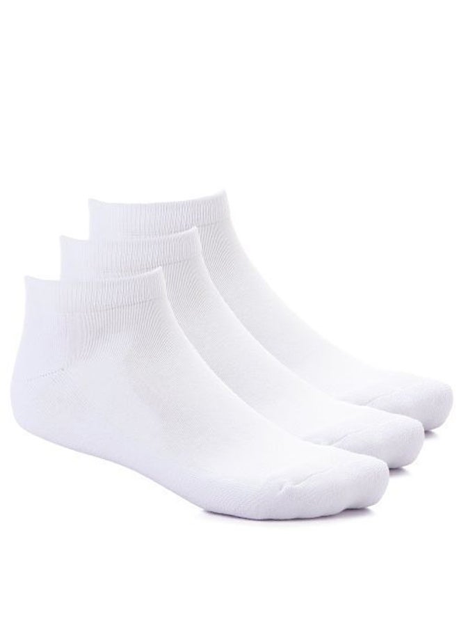 Socks - Set Of (3) Pieces - For Men - Ankel - White