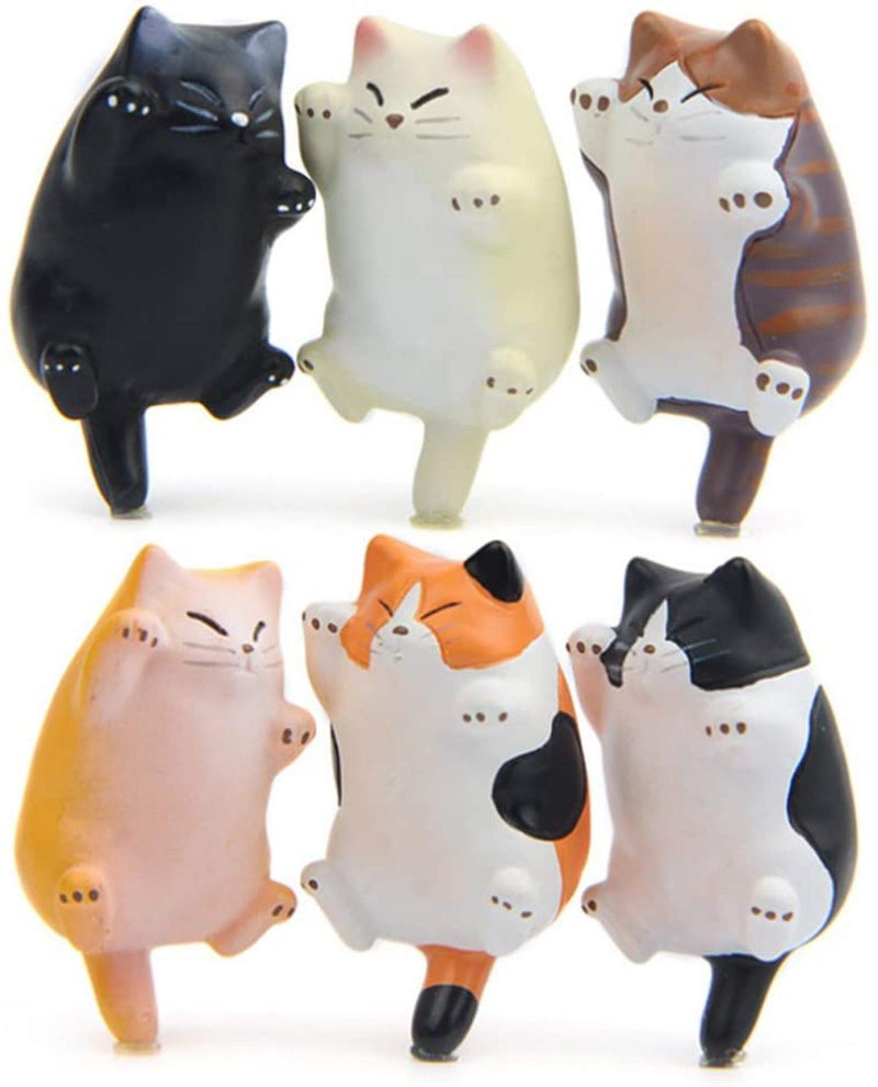 CHICHIC 6 Pack Fun Cat Refrigerator Magnets Office Magnet Kitchen Decor Fridge Cat Ornament Perfect for Whiteboard Refrigerator Map Notes Calendar Lady Cats Lovers Novelty Butt