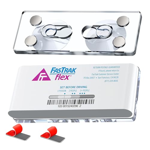ESVNE FasTrak Flex Holder Strong Magnetic Windshield Mount Custom Fit for FasTrak FasTrak Flex Transponders UV Heat Resistant ToolFree Installation Clean NoResidue Removal - Image 1