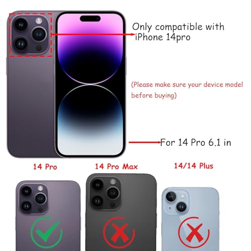 Anglepingping 14 Pro Back Glass Replacement for iPhone 14 Pro Rear Back Glass with Pre-Installed Adhesive + Reparing Toolkit(Deep Purple) - Image 3