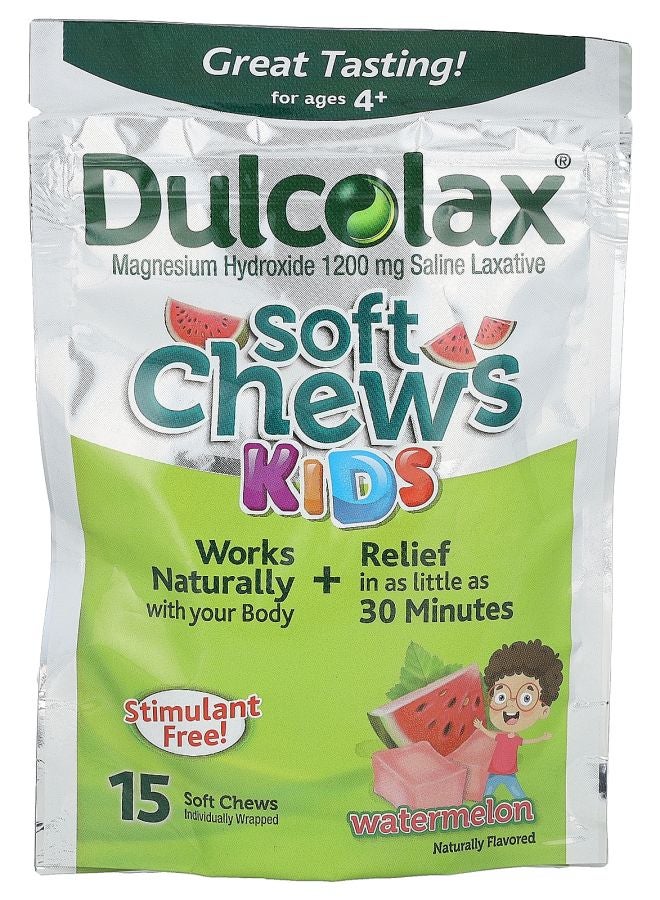 DULCOLAX Soft Chews Kids Ages 4+  Watermelon 15 Soft Chews