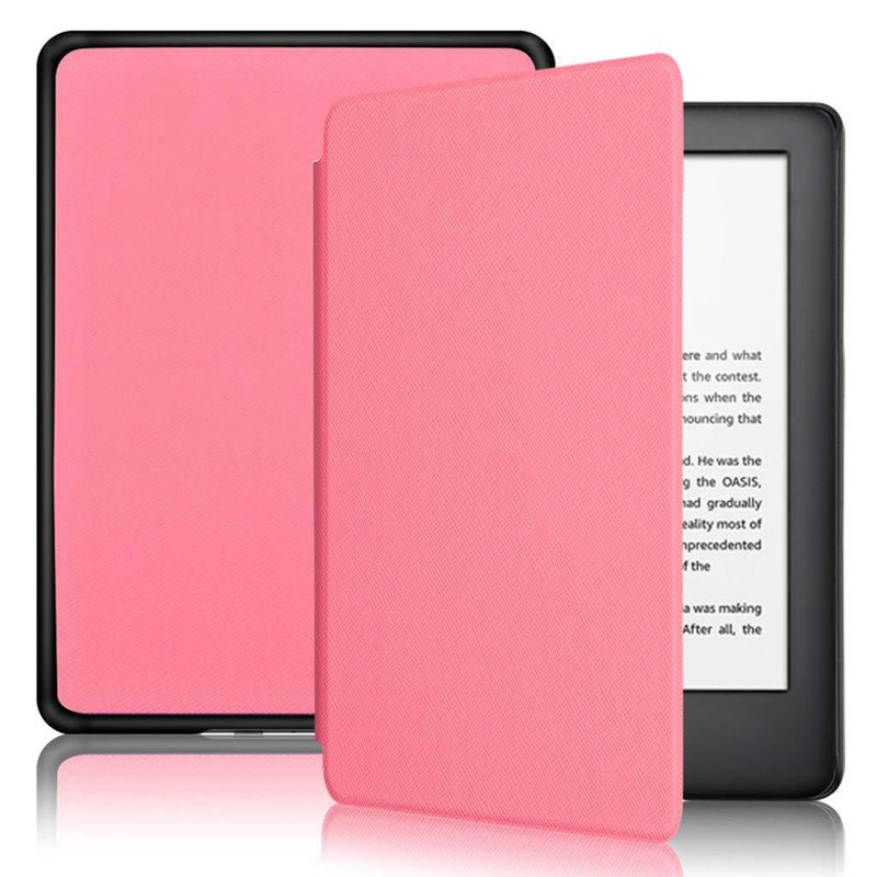 مناسب لحماية قارئ الكتب الكيندل (Kindle) Paperwhite الجيل الحادي عشر بحجم 6 بوصات الصادر في عام 2021 (K5) - نمط متقاطع وردي، النسخة الشبابية 658/الجيل العاشر/2019 - Image 1