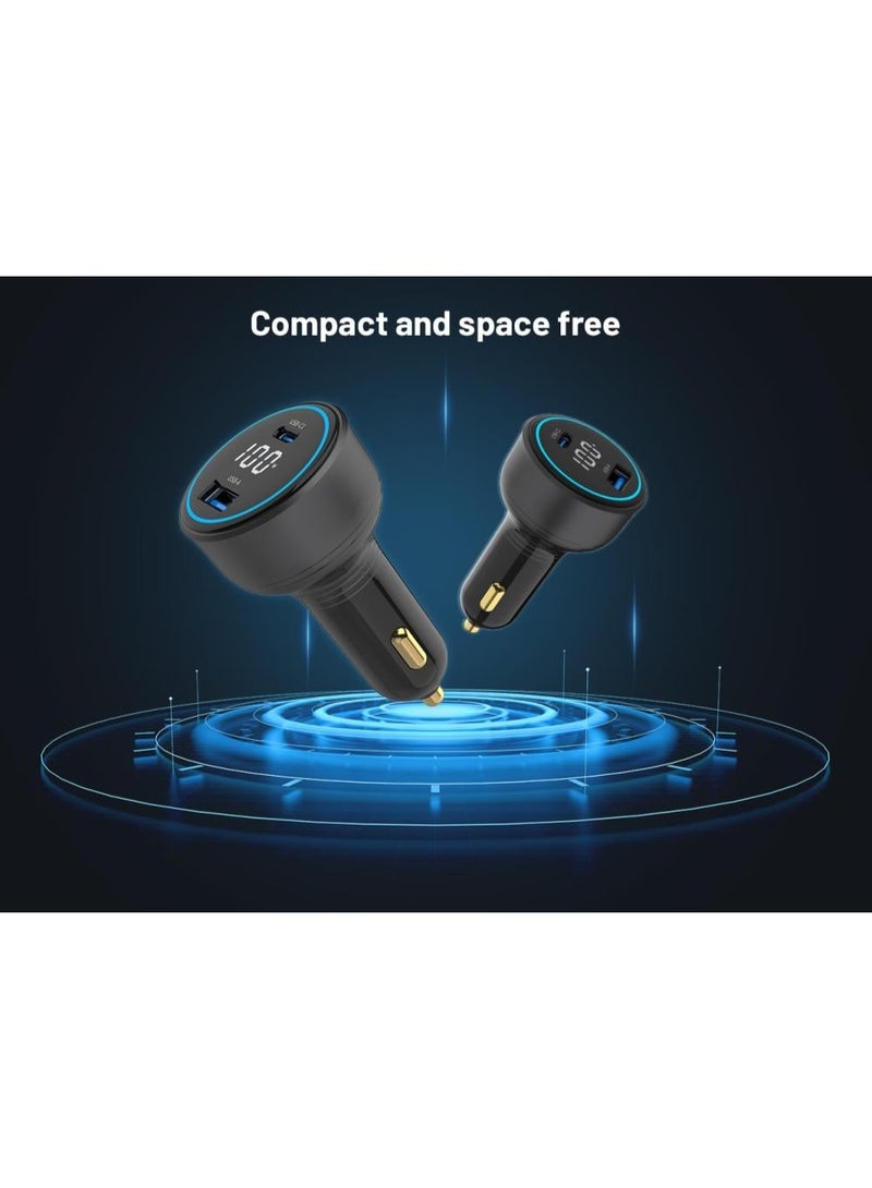 100W Car Charger - Unique and distinctive GaN technology Charge on the go Ultra-fast charging - Image 4