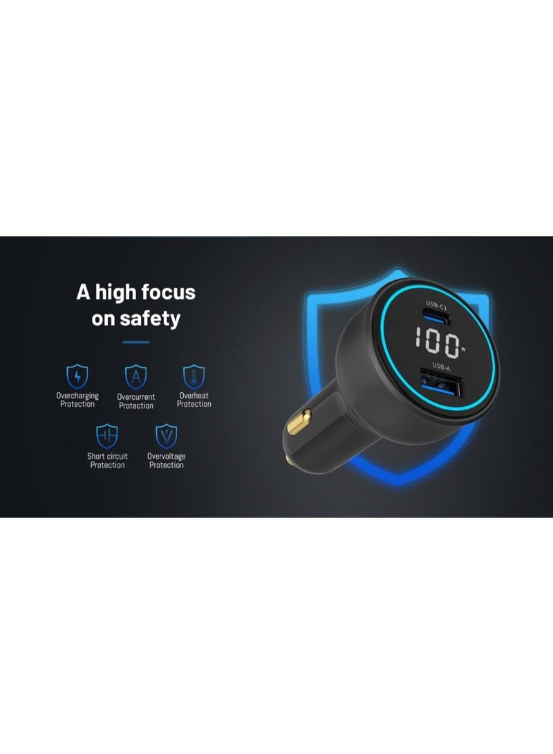 100W Car Charger - Unique and distinctive GaN technology Charge on the go Ultra-fast charging - Image 5