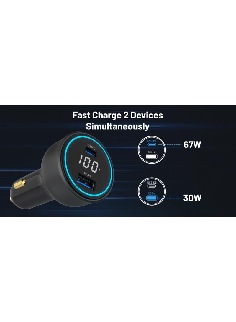 100W Car Charger - Unique and distinctive GaN technology Charge on the go Ultra-fast charging - Image 2