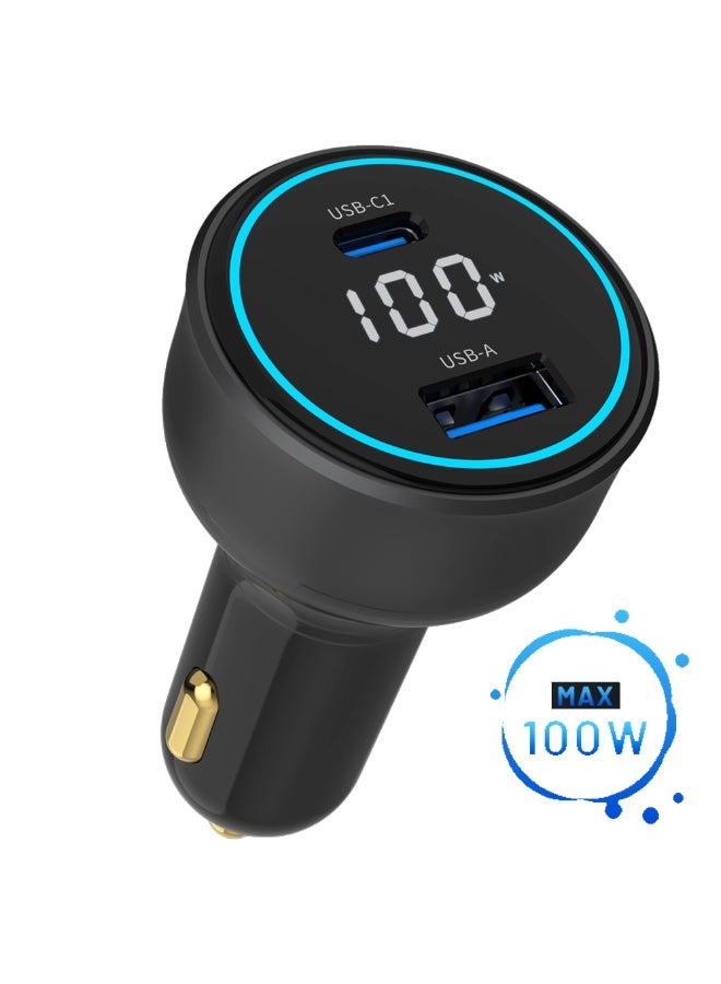 100W Car Charger - Unique and distinctive GaN technology Charge on the go Ultra-fast charging - Image 1