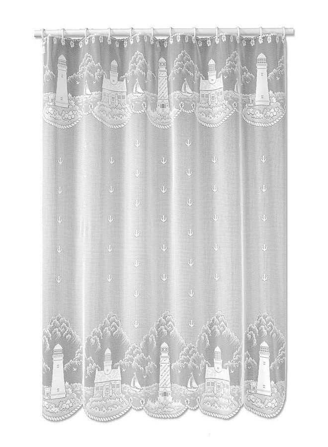 Heritage Lace Lighthouse 72x72 Shower Curtain, White - Image 1