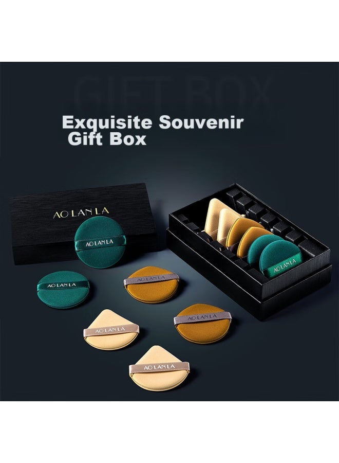 Aolanla Air Cushion Powder Puff Set With 6 Puffs And Cleansing Solution, Dual-use For Dry And Wet Foundation Application, Makeup Sponge Puff, Resistant To Powder Buildup - Image 4
