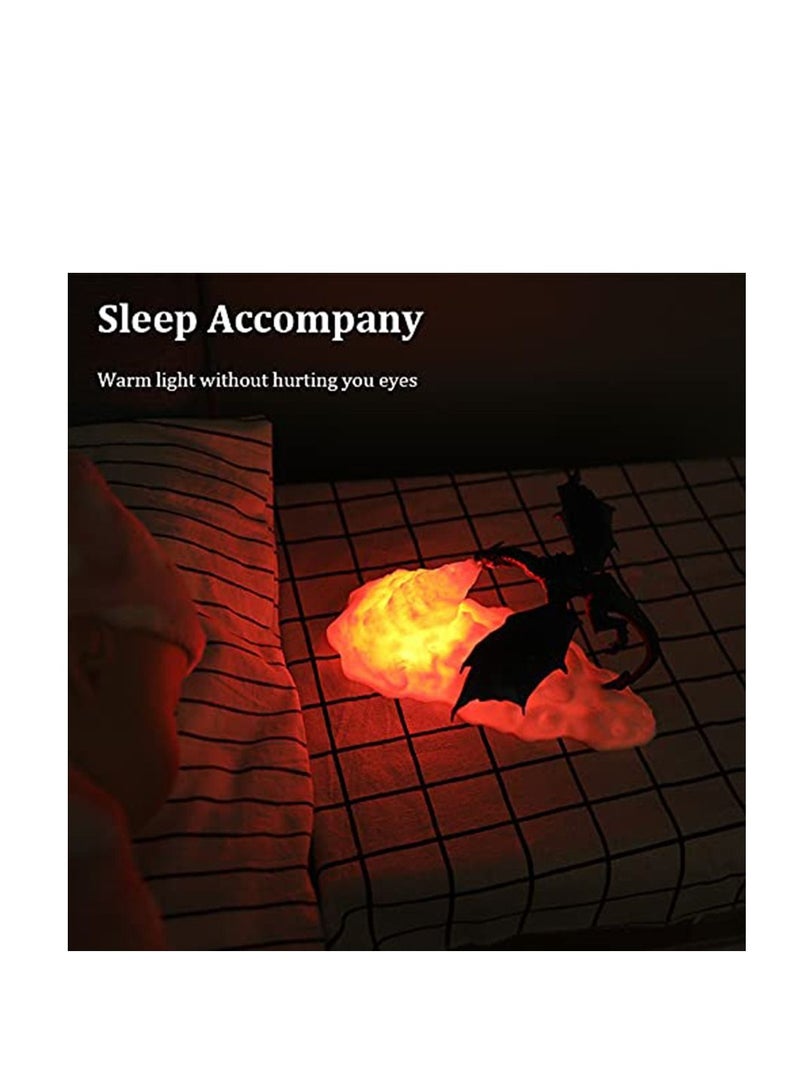 Y&D 3D Dragon Night Light Kids Gift for Boys and Girls on Birthday Holiday LED Warm Decorative Lights (Fire Dragon) - Image 3