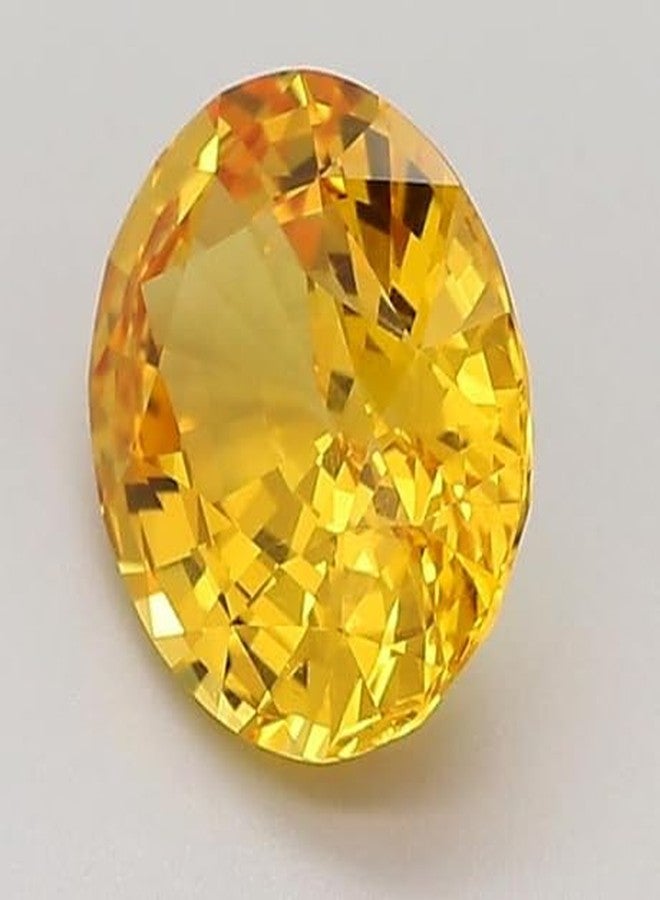 JEMSPRIME 7.00 Ratti Yellow Sapphire(Pukhraj Stone) Untreated Ceylone Original Certified Natural Gemstone With Lab Certificate - Image 3