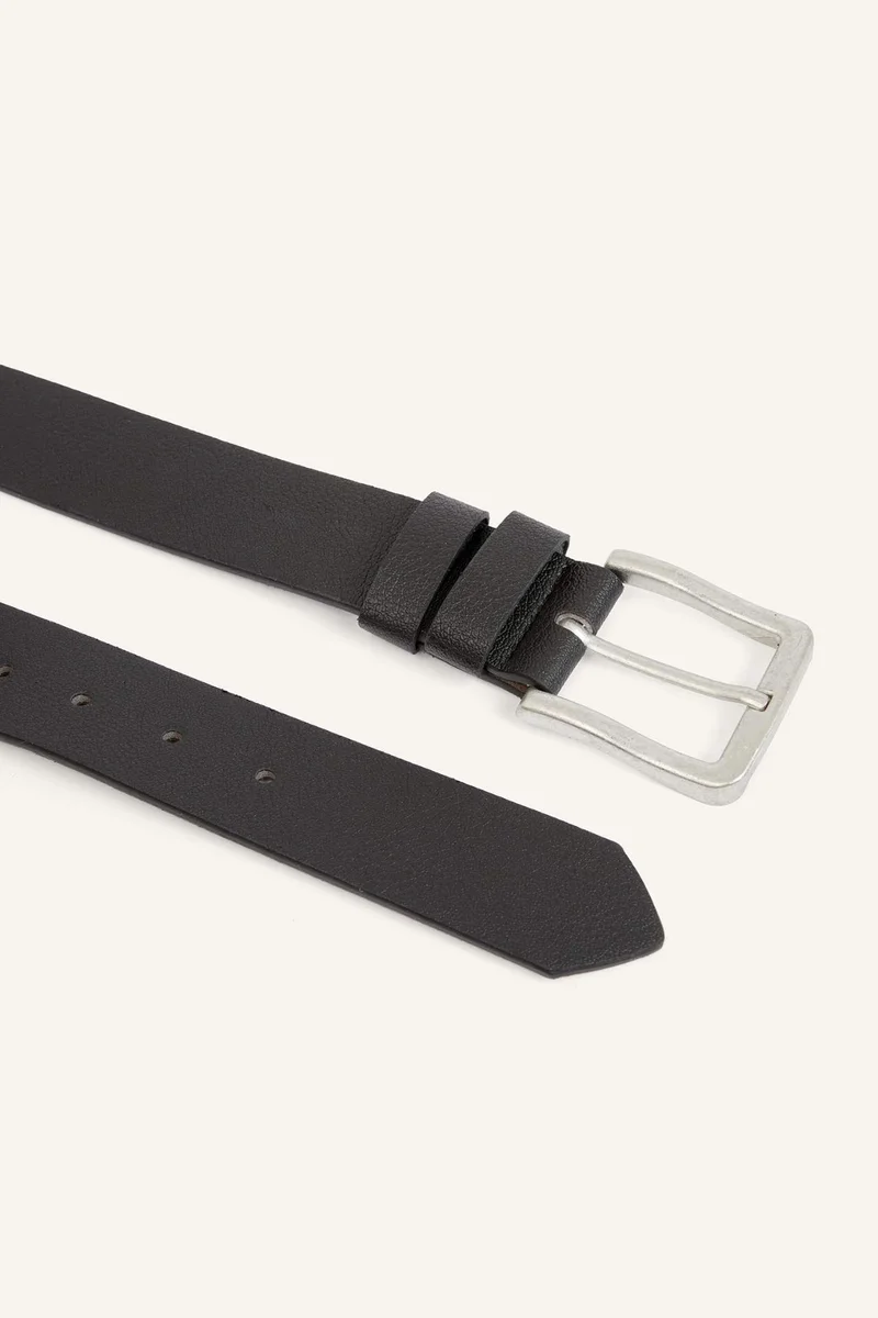Defacto  Man Rectangle Clasp Faux Leather Classic Belt for Men | Best Price UAE