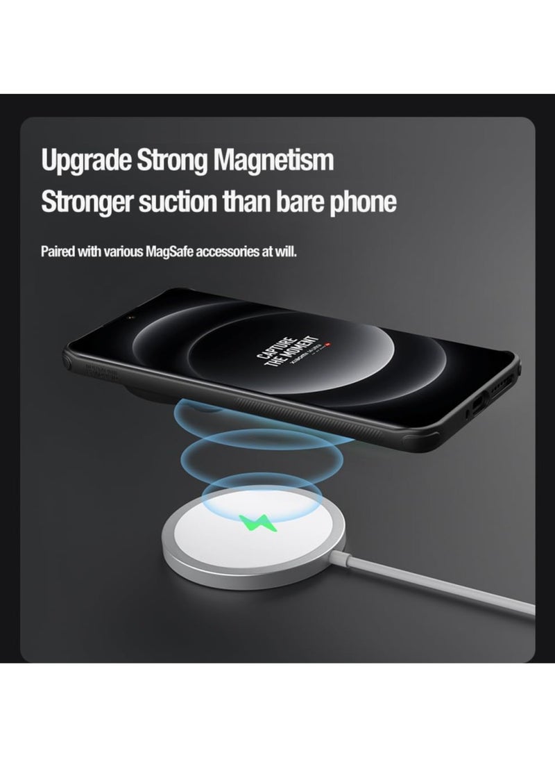 general Xiaomi Mi 14 Ultra Magnetic Case Textured Prop Nylon Fiber Magnetic Case for Mi 14 Ultra Cover with Camera Stand - Image 2