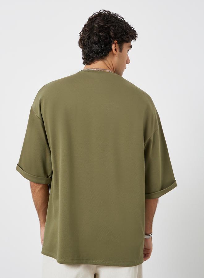 Styli Men Boxy Heavy Jersey Stretch Interlock T-Shirt - Image 5