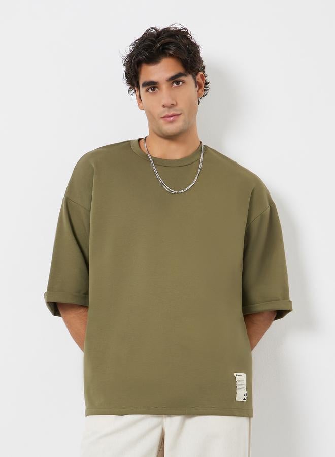 Styli Men Boxy Heavy Jersey Stretch Interlock T-Shirt - Image 1