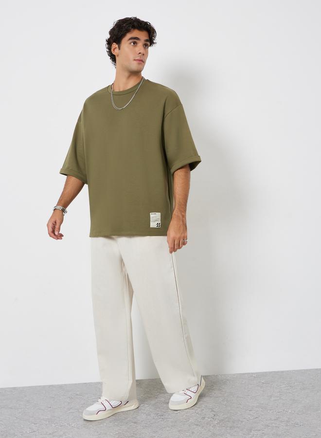 Styli Men Boxy Heavy Jersey Stretch Interlock T-Shirt - Image 2