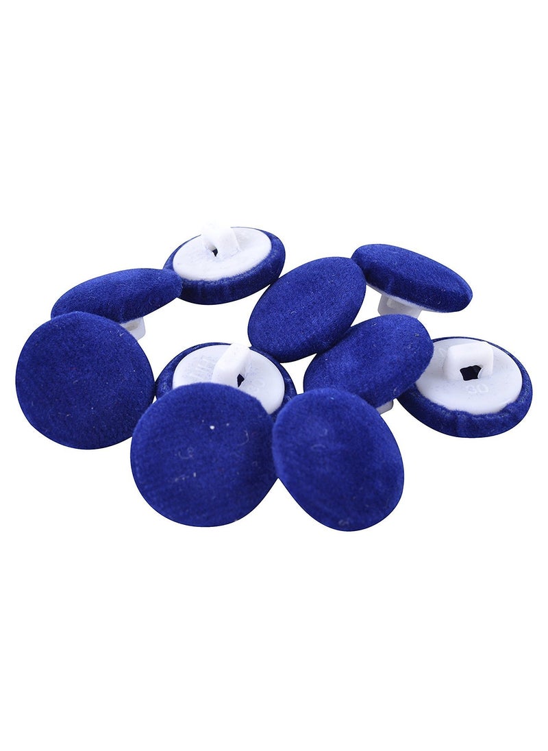 GOELX Velvet Designer Buttons for Clothes/Apparels/Crafts/Stitching/Jewelry/Artwork - Peacock Blue Size 2 CM/Half INCH 