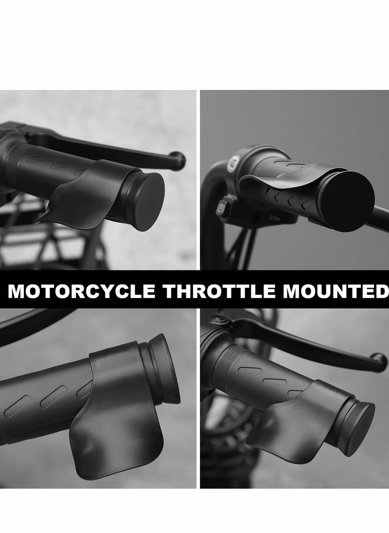 Excefore Black Motorcycle Throttle Mounted Motorcycle Throttle Holder Wrist Throttle Assist Rest Control Handlebar Grip Cruise Control Assist for Motorcycles, Scooters, Electric Bike Accessories, 4 Pieces  - Image 3
