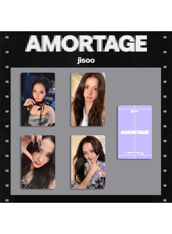 NIBEMINENT 4 Pcs Kpop JISOO CHULO2 Lomo Cards Card For Fans Collection Gifts - Image 1