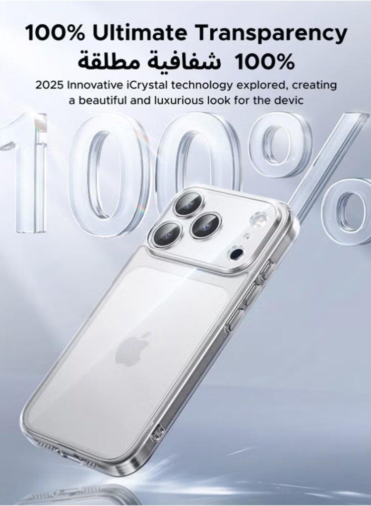جراب حماية كامل التغطية لهاتف iPhone 17 Pro، وسادة هوائية سميكة لحماية من السقوط من ارتفاع 10 أمتار، يؤخر الاصفرار، مقاوم للتآكل، ومقاوم للخدش، ومقاوم لبصمات الأصابع. - Image 5