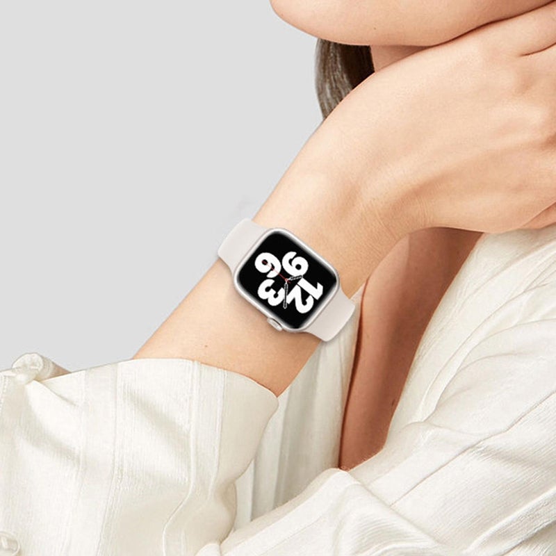 إيروريكس لساعة Apple Watch 46 مم / 49 مم / 45 مم / 44 مم سوار سيليكون مع مشبك عكسي (أبيض) - Image 5