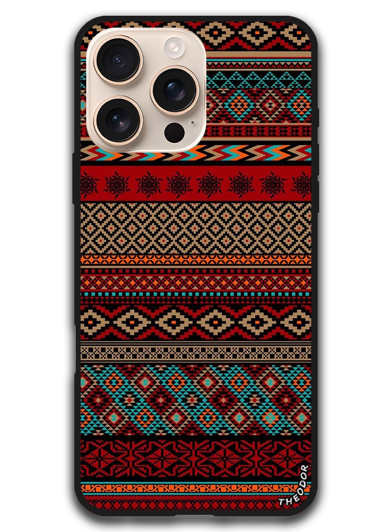 Theodor غطاء واقي مضاد للخدش ومقاوم للصدمات لجهاز iPhone 16 Pro (6.3) بوصة أنماط - Image 1