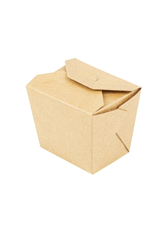 Restaurantware Bio Tek 8 Ounce Chinese Take Out Boxes, 200 Greaseproof Food To Go Boxes - Tab-Lock, Microwave-Safe, Kraft Paper Take Home Boxes, Recyclable, For Restaurants, Catering, And Parties - Image 1