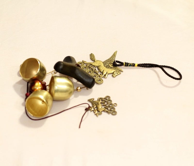 Lilone 3 Bells Feng Shui Positive Energy Horse Wind Chimes for Home Decoration (Metal) - Image 3