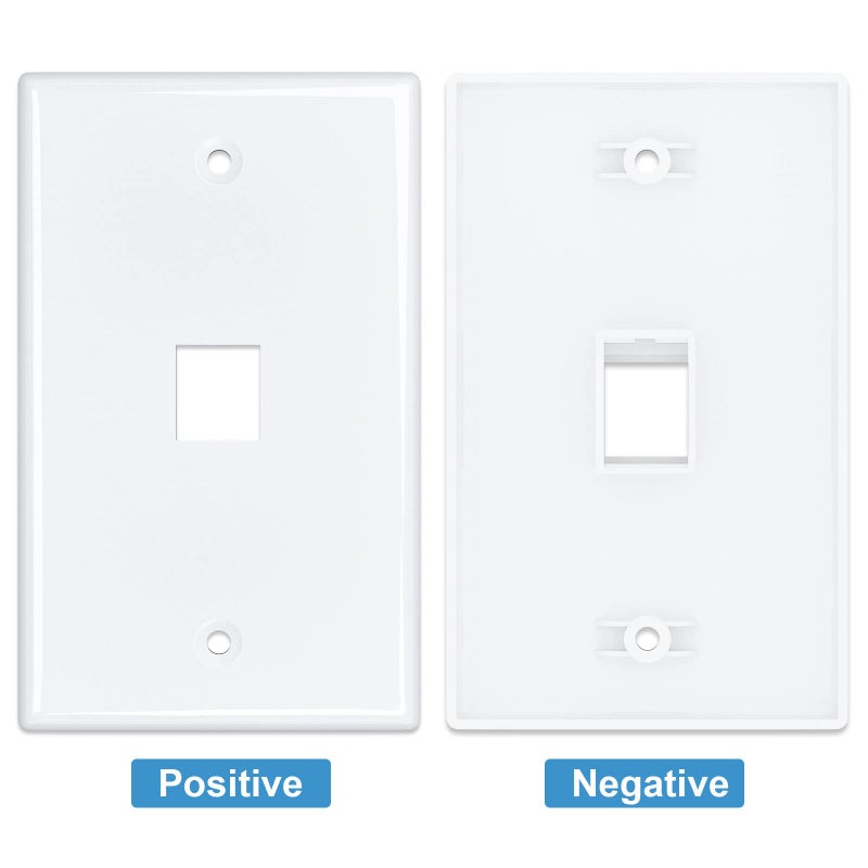 iwillink (2-Pack) Ethernet Wall Plate, 1-Port Keystone Jack Wall Plate with RJ45 Keystone Inline Coupler insert, Female to Female Cat6 Wall Plate, Blue - Image 5